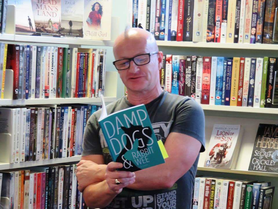 The author reading from his debut book, 'Damp Dogs & Rabbit Wee' in Balloch Library as part of Book Week Scotland (2015)